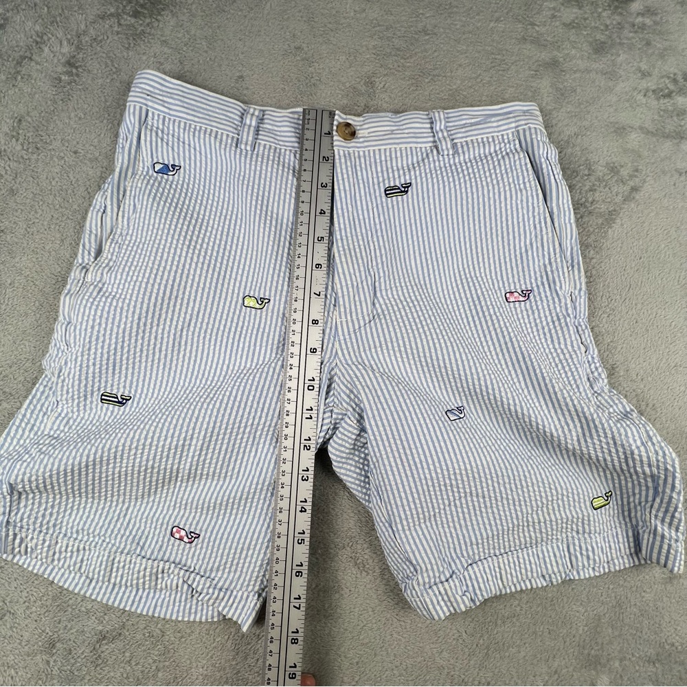 Vineyard Vines Kentucky Derby Seersucker Shorts Men’s 32 Whales Blue Stripe - Picture 4 of 9